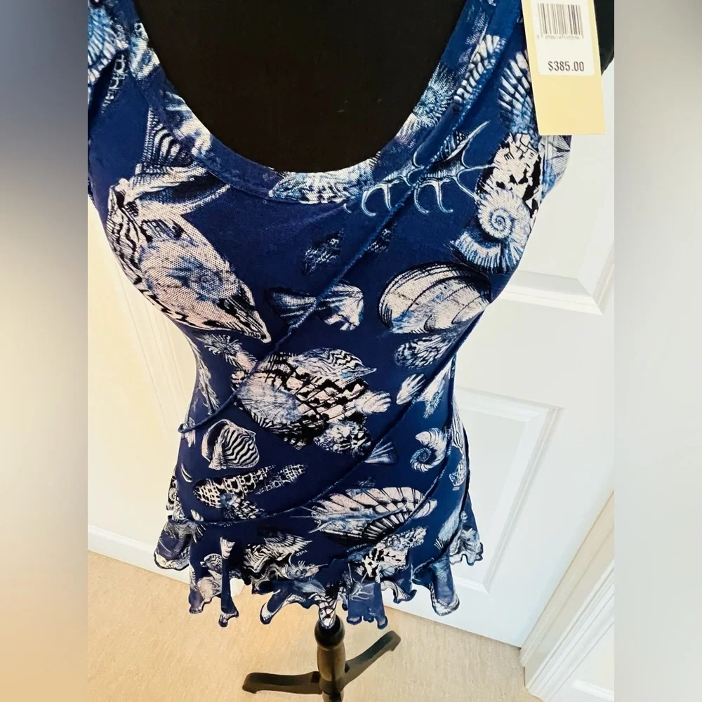 Fuzzi Seashell Ruffle Tank Top - Picture 4 of 12